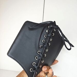 Black Lace-Up Women's Belt